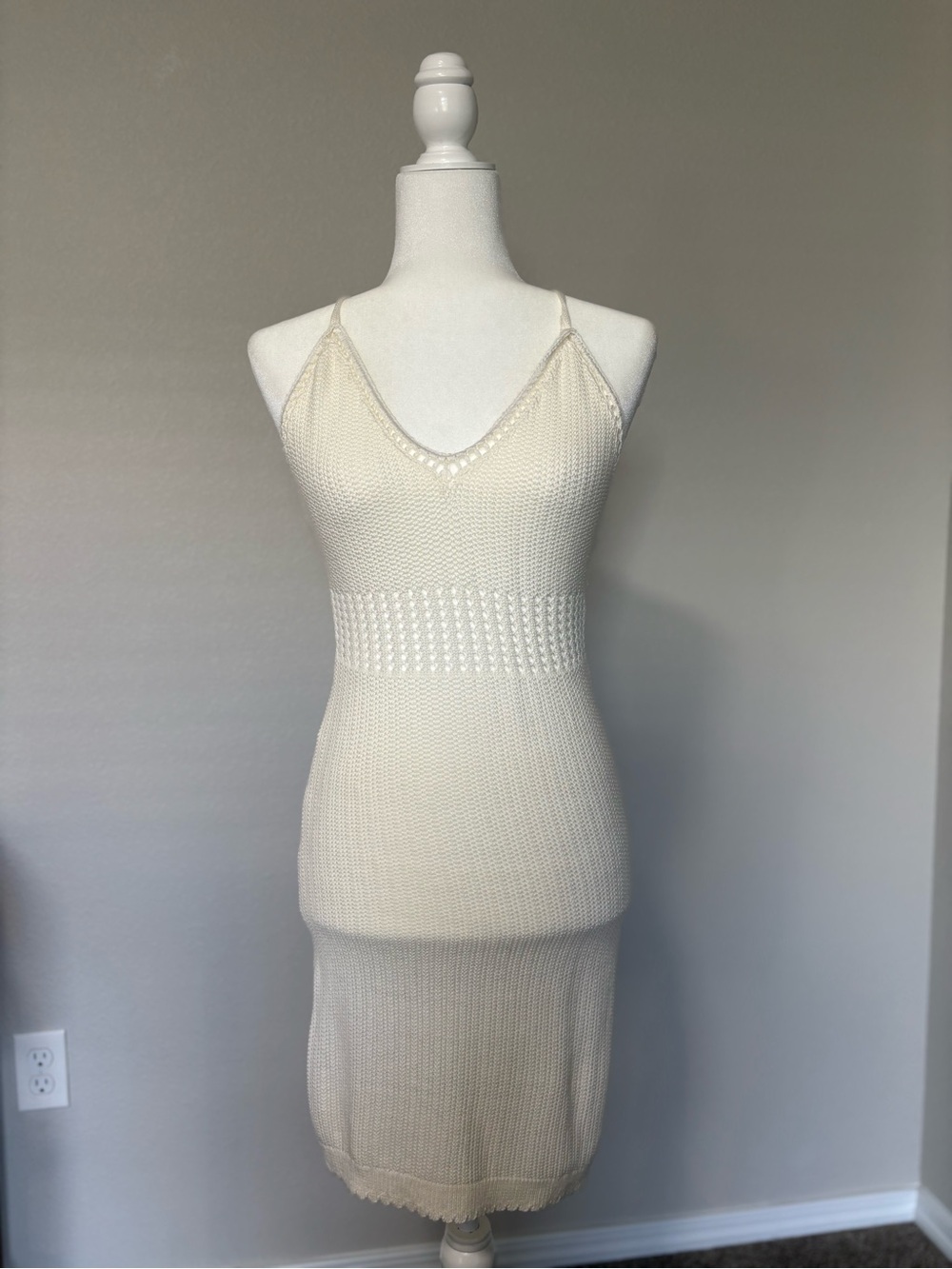 Forever 21 White Knit Swimsuit Coverup Dress NWOT